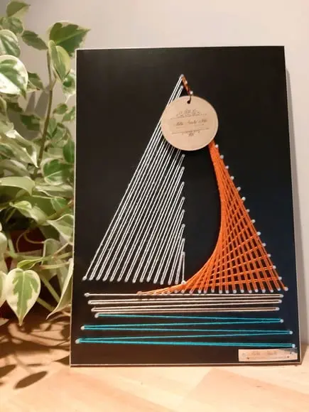 Barco a Vela em String Art