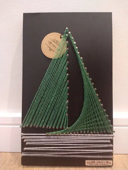 Barco a Vela em String Art