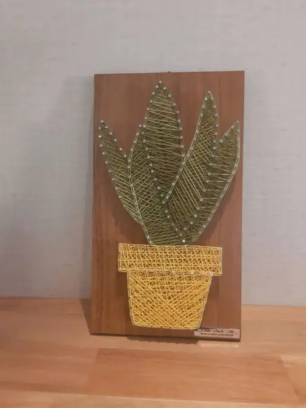 Quadro Cacto Suculenta em String Art