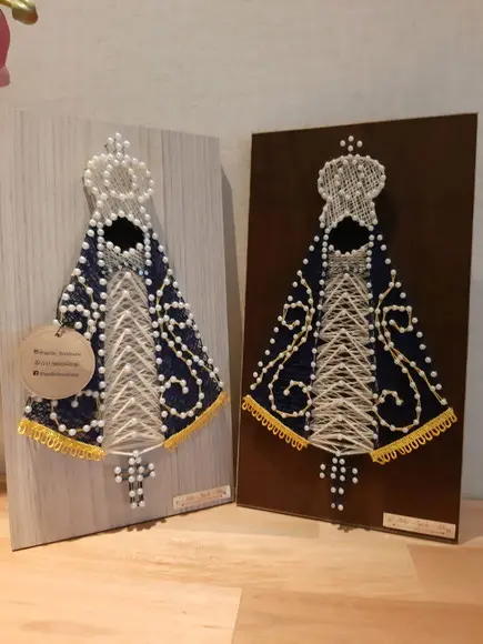 Quadro Nossa Senhora Aparecida String Art