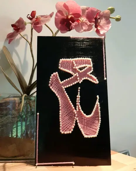 Quadro Sapatilhas de Ballet String Art