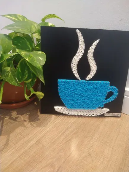 Quadro Xícara em String Art
