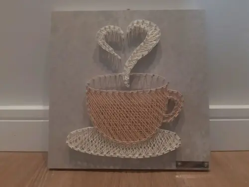 Quadro Xícara em String Art