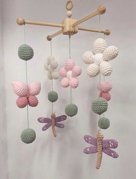 Mobile Libélulas Crochê Amigurumi