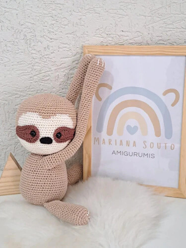 Bicho Preguiça Crochê Amigurumi