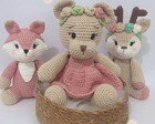 Trio Bosque Crochê Menina Amigurumi