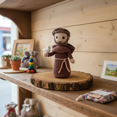 São Francisco de Assis Crochê Amigurumi