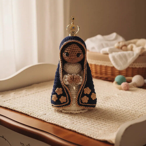 Nossa Senhora Aparecida Crochê Amigurumi