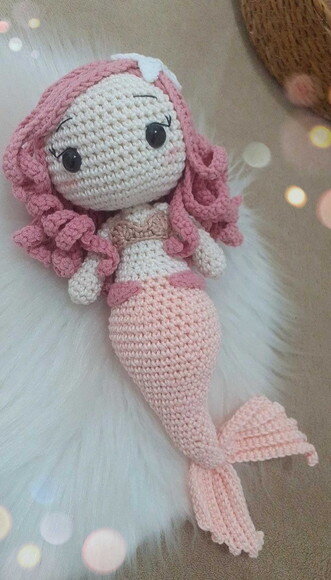 Boneca Sereia Crochê Amigurumi