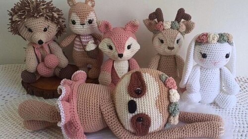 Coleção Bosque Crochê Amigurumi 6 Peças