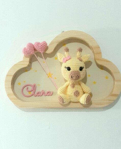 Porta de Maternidade Nuvem Crochê Amigurumi