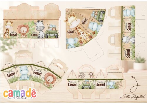 Arte Digital kit  Safari | Festa Infantil