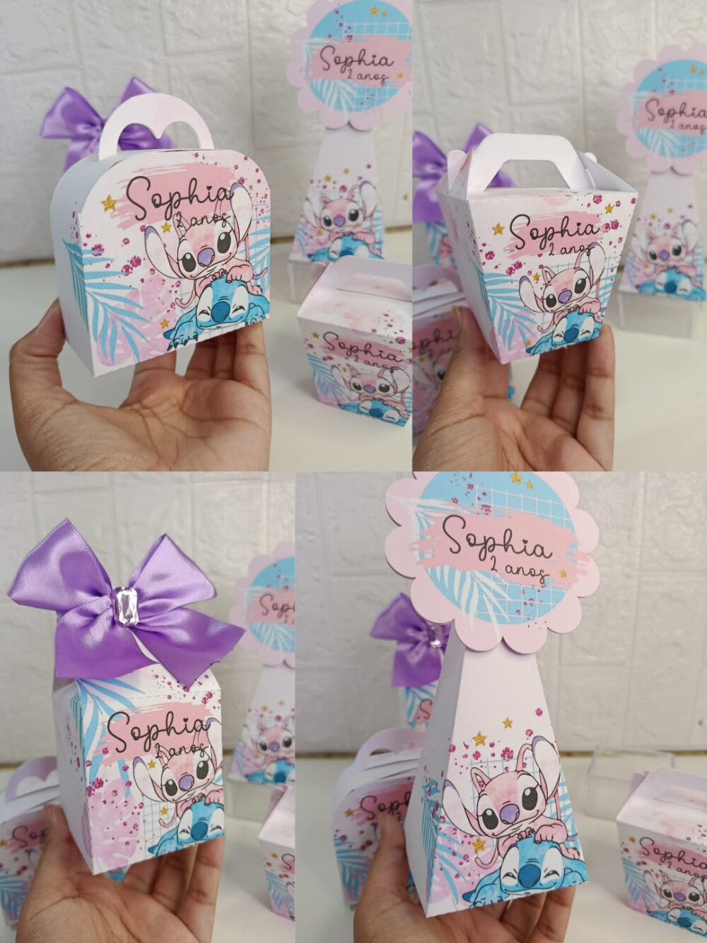 PEGUE E MONTE Stitch e Angel 20 peças
