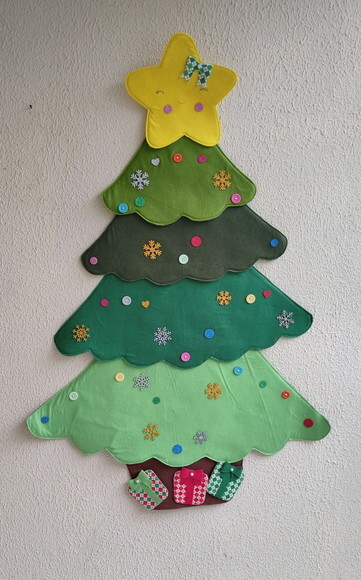 Árvore de Natal de Parede Sem Pingentes