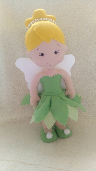 Bonecos Sininho e peter pan de feltro