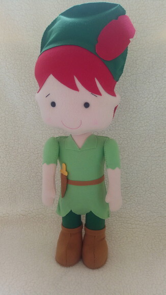 Bonecos Sininho e peter pan de feltro
