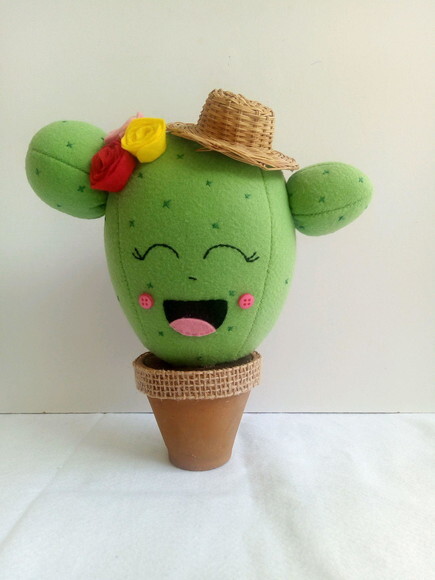 Cacto Mexicano de Feltro para Decoração