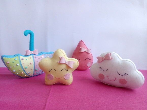 kit Decoração Chuva de Amor (6 peças)