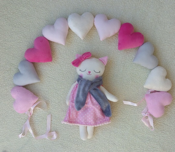 Decoração Naninha gatinha  e Varal de Berço