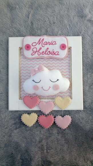 quadro Enfeite Porta Maternidade Chuva de Amor