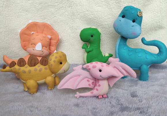 Kit Decoração Dinossauro Baby de Feltro