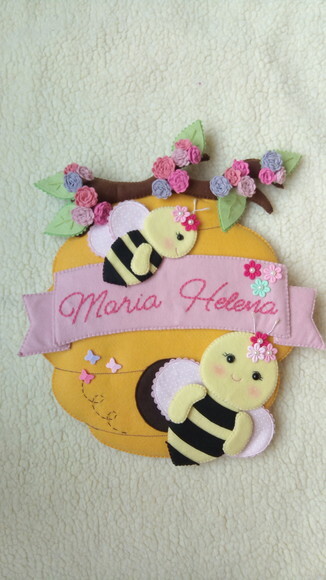 kit decoração quarto de bebê tema abelhinha