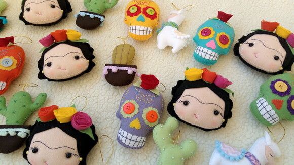 Pingentes Natalinos Frida Kahlo