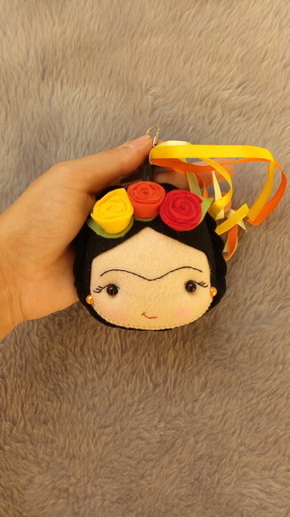 kit Lembrancinha Chaveiro Frida Kahlo de Feltro