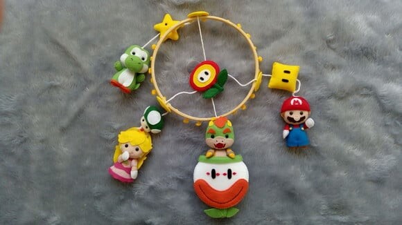 Móbile de Berço Mario Bros