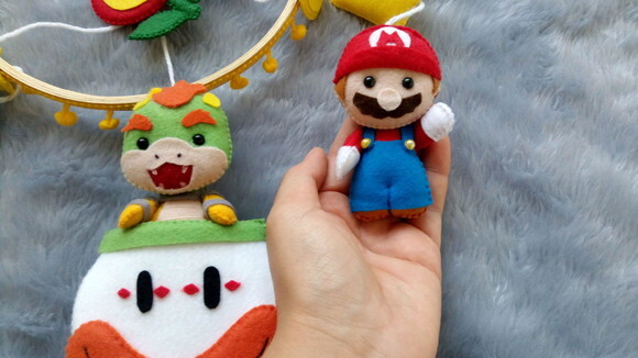 Móbile de Berço Mario Bros