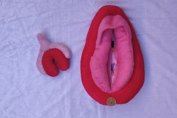 Vulva Didatica de Pelúcia grande 30cm