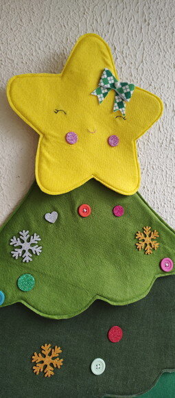 Árvore de Natal de Parede Sem Pingentes