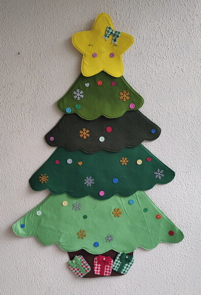 Árvore de Natal de Parede Sem Pingentes