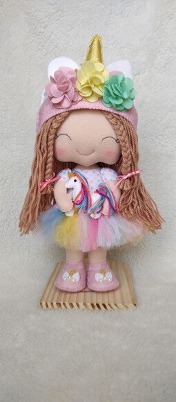 Boneca Unicórnio apara decoração