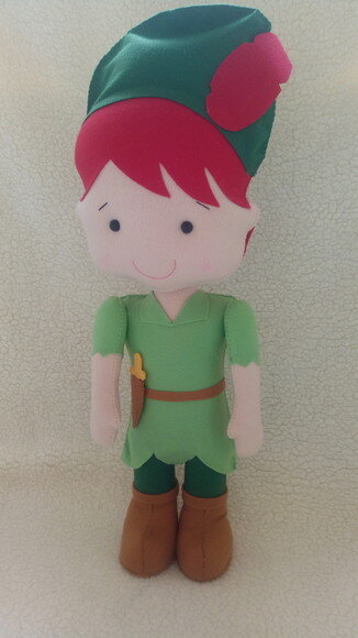 Bonecos Sininho e peter pan de feltro