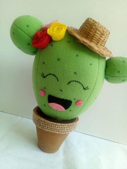 Cacto Mexicano de Feltro para Decoração