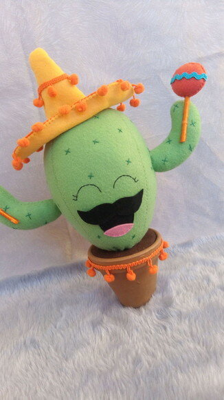 Decoração Cacto Mexicano de Feltro