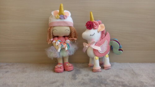 kit Decoração de  Festa Boneca e Unicórnio
