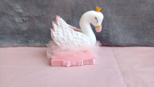 Kit 10 Centros de Mesa Cisne de Feltro
