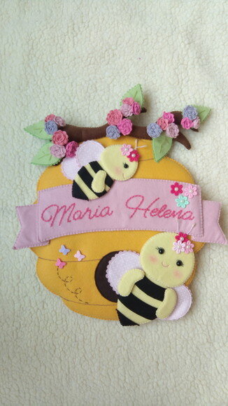 kit decoração quarto de bebê tema abelhinha