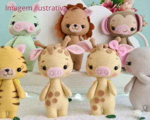 Kit Decoração Safari Baby de Feltro quarto infantil