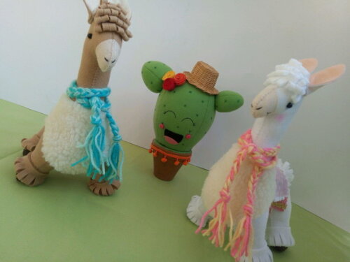 Kit decoração Festa Lhama e Cacto de Feltro