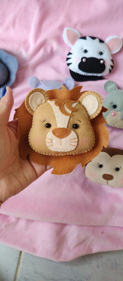 Lembrancinha Chaveiro bichinhos Animais Safari em Feltro