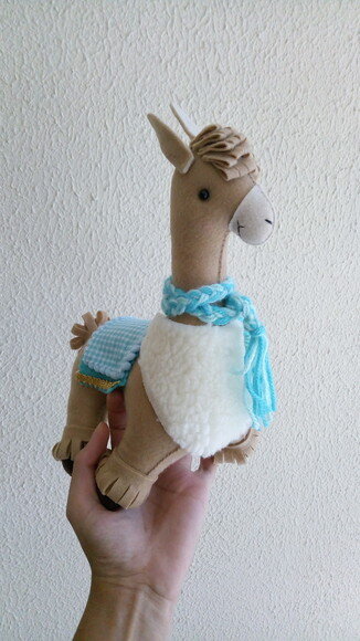 Lhama de Feltro para decoração
