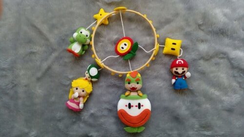 Móbile de Berço Mario Bros