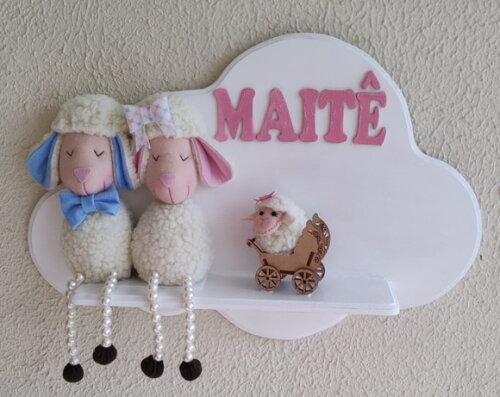 Porta Maternidade Família Ovelhinha
