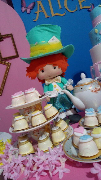 kit decoração Alice no Pais das Maravilhas de Feltro