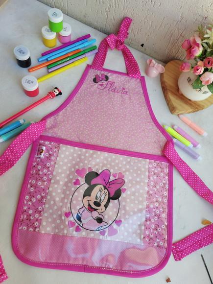 Avental de Pintura Infantil Minnie