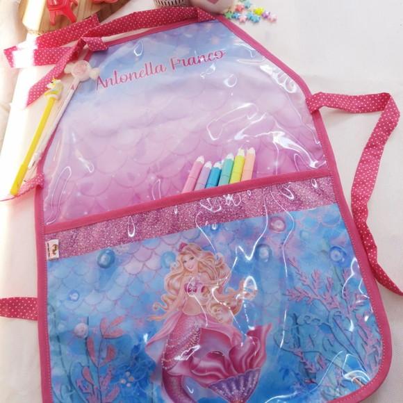 Avental de Pintura Infantil Sereia