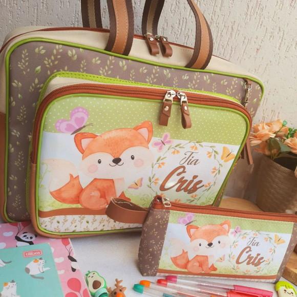 Bolsa + Estojo Personalizado Professora